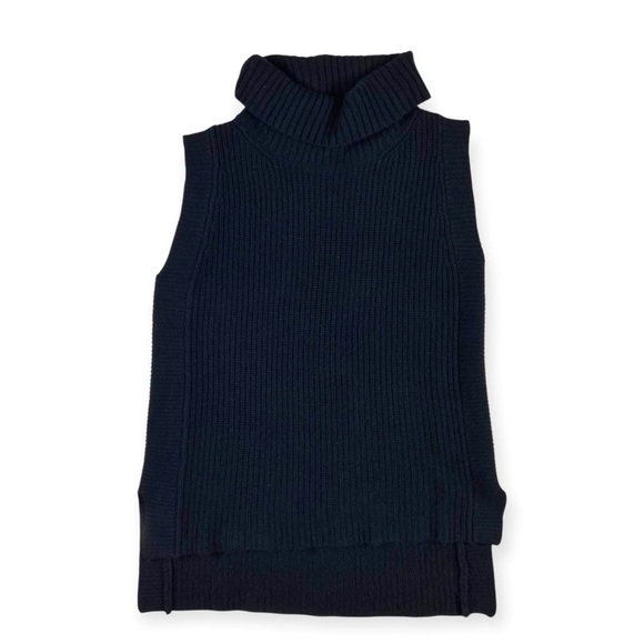 Gentle Herd Black Wool/Cashmere Knit Sleeveless Top - Picture 3 of 8
